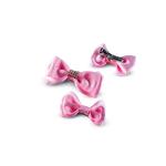 Girl's Rhinestone Accent Hair Bow Clip with Crystals