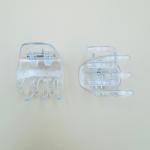 Transparent Mini Hair Claw Clips – Square Grip Design set of 12pcs