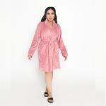 Women's Ultra-Soft Fleece Bathrobe – Textured Plush Robe with Belt & Pockets