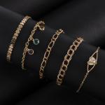Artificial Geometric Box Link Chain Bracelet Set