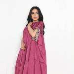 Ruffled Satin Tiered Kaftan