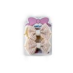 Girl's Gingham-Patterned Checkered Bow Hair Clip