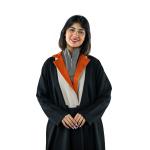 Bold and Modern Color-Blocked Design Abaya with a striking lapel details