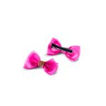 Girl's Rhinestone Glitter Accent Hair Bow Clip with Sparkle Details