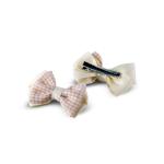 Girl's Gingham-Patterned Checkered Bow Hair Clip