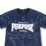 Marble Fade Graphic Tee – Purpose Patchwork in Fuzzy Chenille with Scripted Faith Text