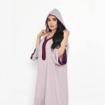 Lilac Contrast Trim Kaftan