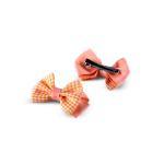 Girl's Gingham-Patterned Checkered Bow Hair Clip