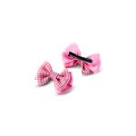 Girl's Gingham-Patterned Checkered Bow Hair Clip