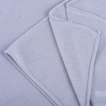 Chiffon and Cotton Scarf with Fine Stitch Edges - Light Grey