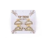Crystal-Embellished Curved Hair Claw Clip Set