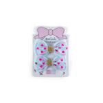 Girl's Heart Print Bow Hair Clip wit Rhinestones
