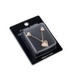 Artificial Heart Mesh Pendant & Stud Earrings Set