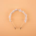 Graceful Pearl & Crystal Leaf HeadBand