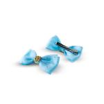 Girl's Rhinestone Glitter Accent Hair Bow Clip with Sparkle Details