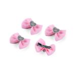 Girl's Crystel Heart Bow Hair Clip