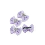 Girl's Crystel Heart Bow Hair Clip