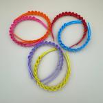 Scallop Edge Plastic Hairbands Wavy Design set of 12pcs
