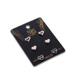 Artificial Heart Charm Earring Set