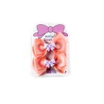 Girl's Double Layered with mini Bow Accent Hair Clip