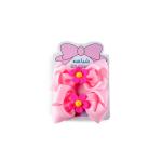 Girl's Adorable Grosgrain Bow Hair Clip with Daisy Flower Embelishments