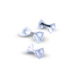 Girl's Rhinestone Accent Hair Bow Clip with Crystals