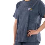 Ribbed Texture Loungewear Set – Embroidered Chest & Relaxed Fit