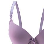Smooth Molded Cups with Lace Center Bow, Stretchy Ruched Underband, and Adjustable Straps